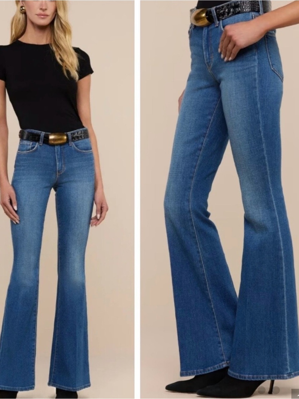 L'Agence Bell High-Rise Flare Jean Size 28